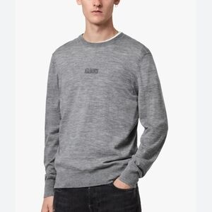 All Saints Stat Merino Crew Jumper Gray Men's
